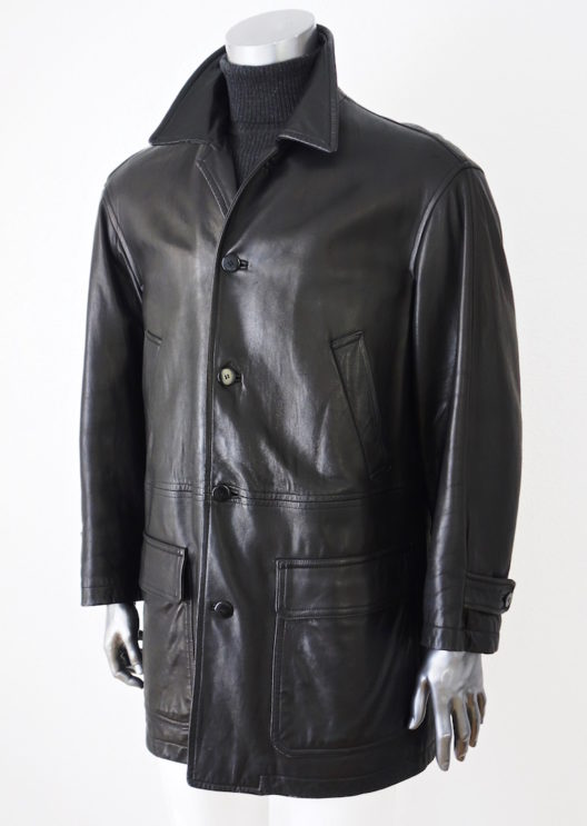 Donna Karan Gold Label Leather Coat - Luxury & Vintage Madrid