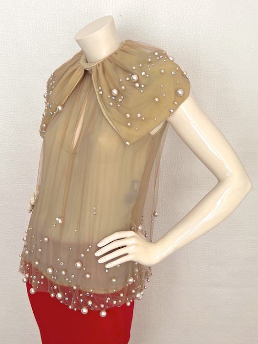 Fendi Silk Top With Rhinestones