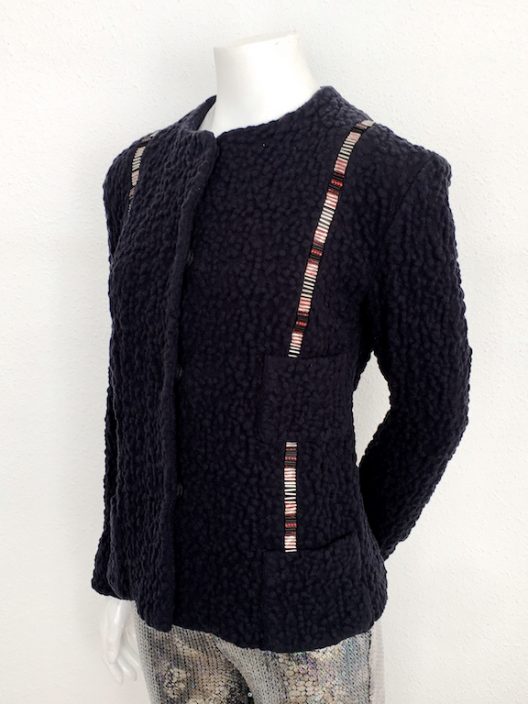 Alvarno Wool Jacket with Swarovski Crystals Details