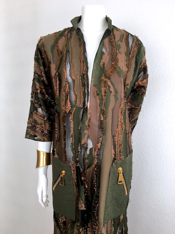 Alvarno Lurex Silk Jacquard Evening Long Dress - Unique Pieces Collection