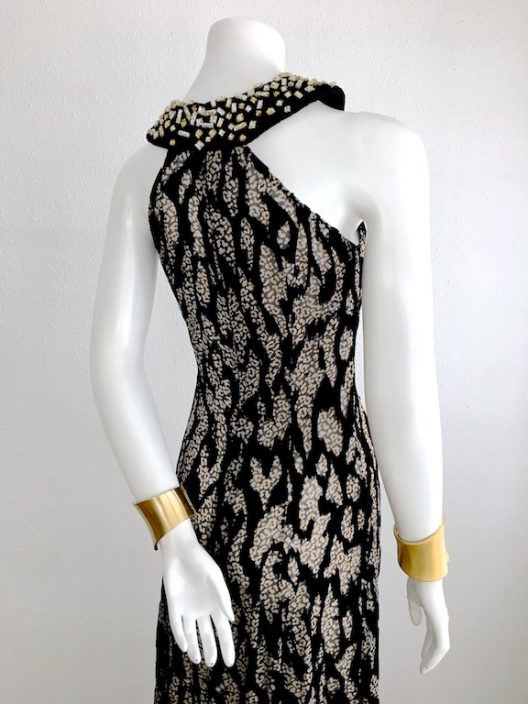 Alvarno Evening Long Dress Animal Print - Unique Pieces Collection