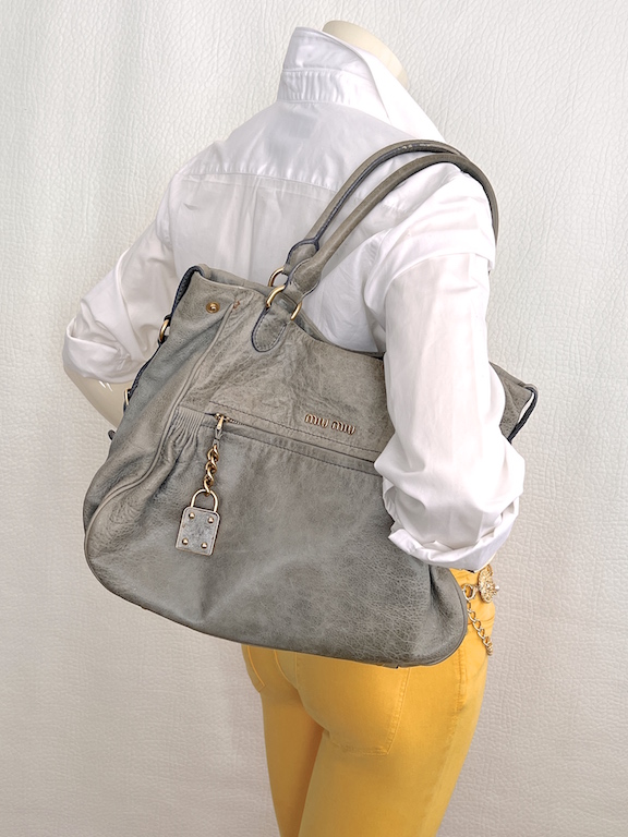 Miu Miu Nappa Pocket Shoulder Bag - Black Shoulder Bags, Handbags