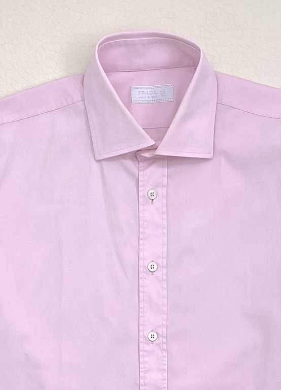 Prada Slim-fit pink cotton shirt - Luxury & Vintage Madrid