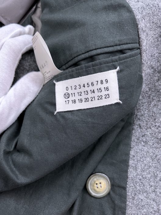 Maison Martin Margiela gray double-breasted wool coat