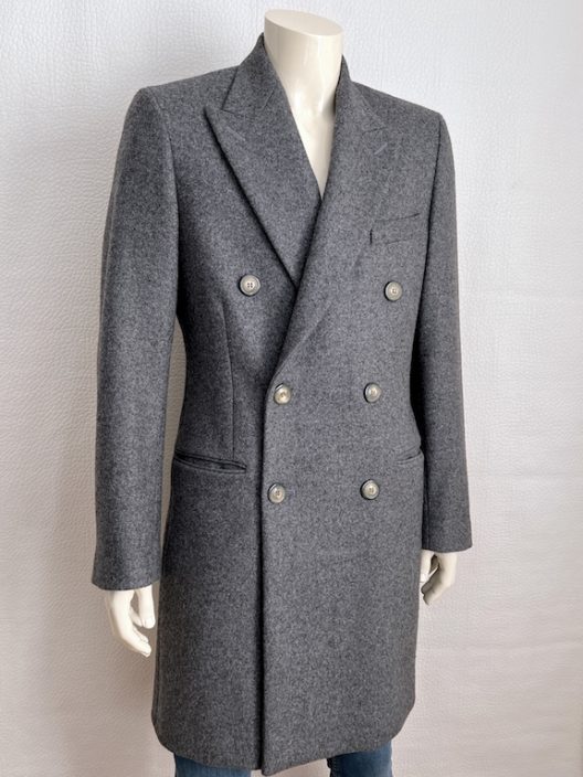 Maison Martin Margiela gray double-breasted wool coat