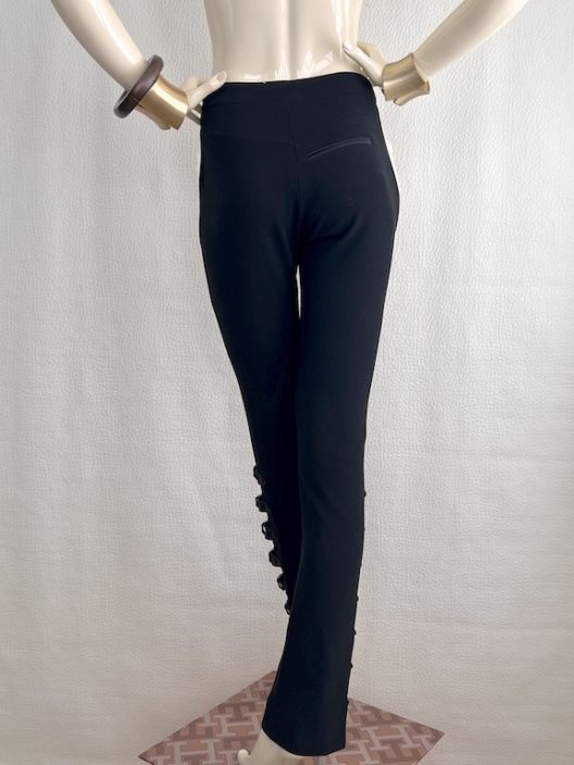 VTG Dior by Galliano black skinny pants, elastane-wool