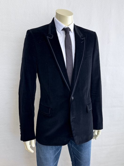 DIOR HOMME 05H By Hedi Slimane black velvet jacket