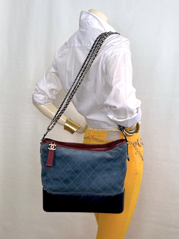 Chanel Large Gabrielle Hobo - Blue Crossbody Bags, Handbags