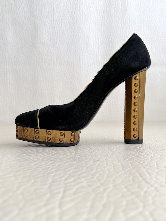 Ralph Lauren Collection 40 Black Suede 8-23 Pumps – Consignment Brooklyn