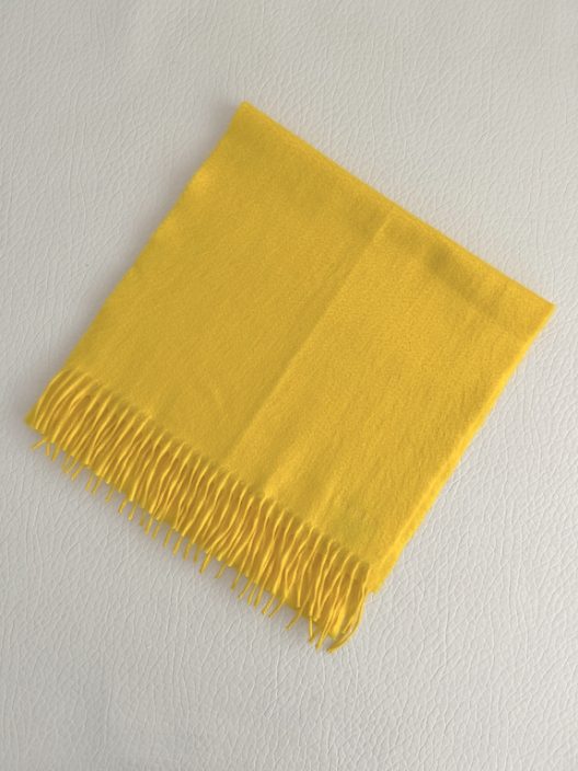 Hermès yellowcashmere scarf