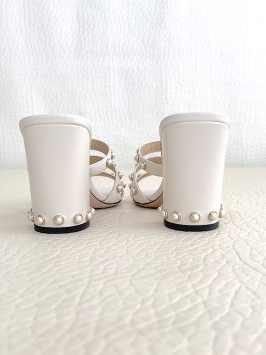 Jimmy Choo Mules heels, embellished with pearls