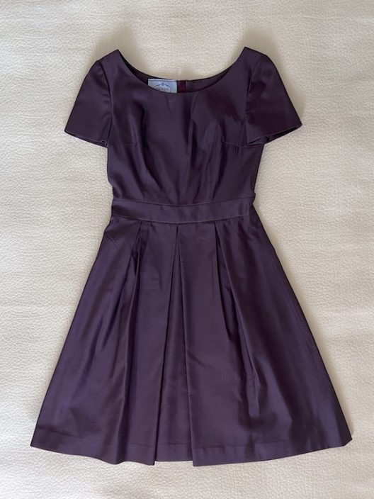 Prada purple silk-wool dress