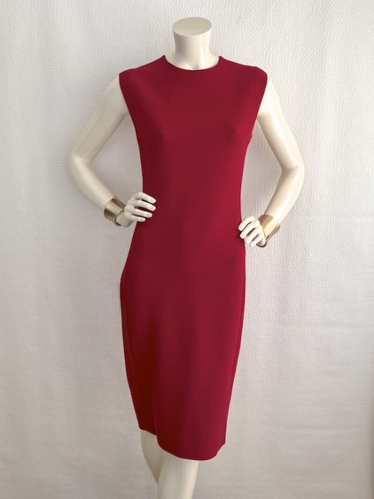 Lanvin red wool knit dress