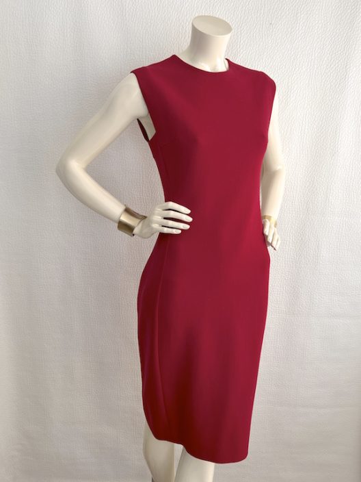 Lanvin red wool knit dress