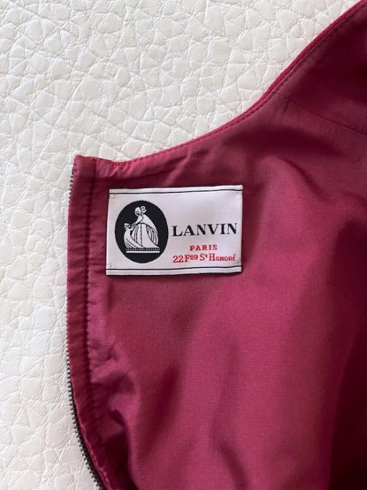 Lanvin red wool knit dress