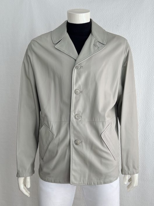 VTG Giorgio Armani Gray Leather Jacket