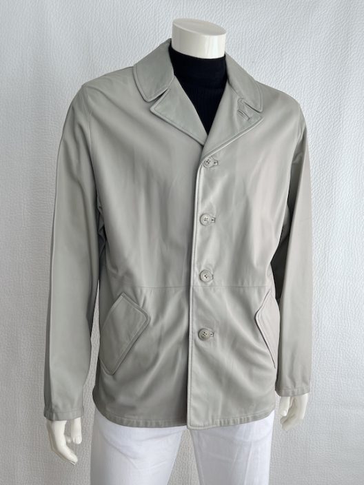 VTG Giorgio Armani Gray Leather Jacket