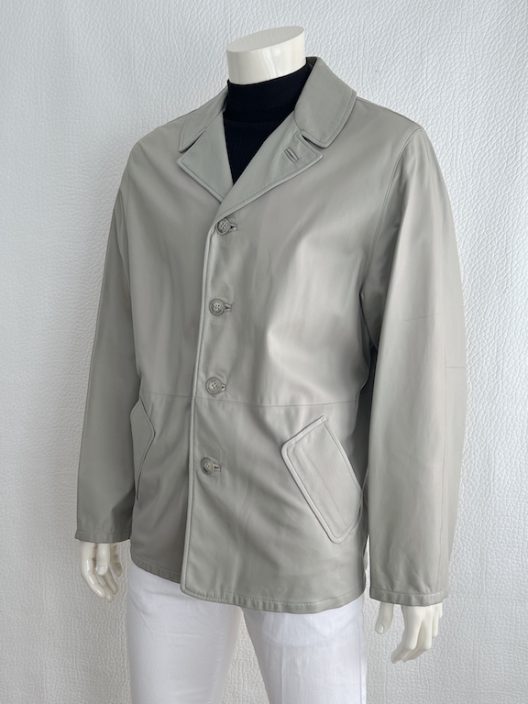 VTG Giorgio Armani Gray Leather Jacket