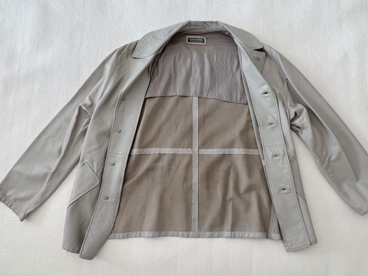 VTG Giorgio Armani Gray Leather Jacket