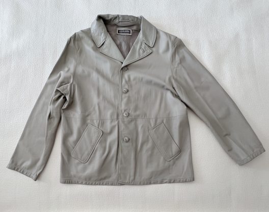 VTG Giorgio Armani Gray Leather Jacket