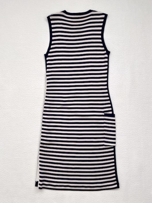 striped silk knit dress