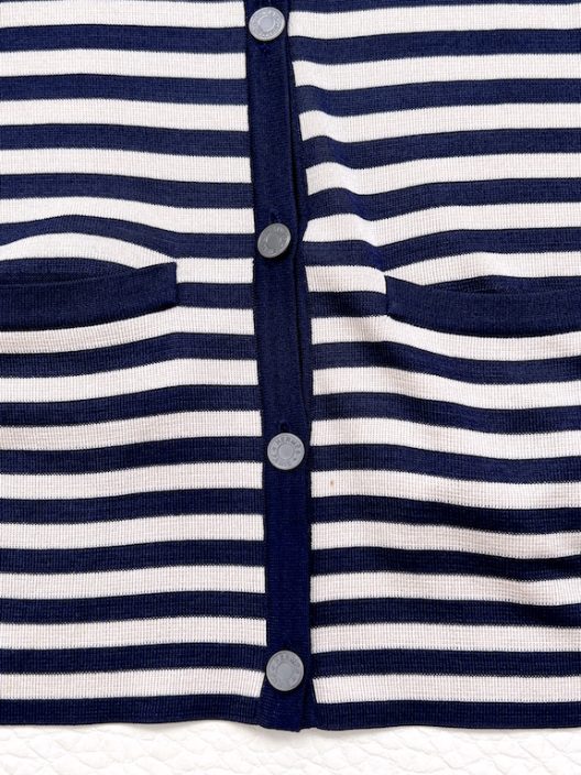 Hermés striped silk knit cardigan