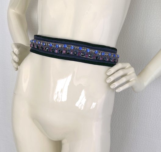 hand embroidered rhinestone belt