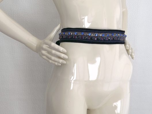 hand embroidered rhinestone belt