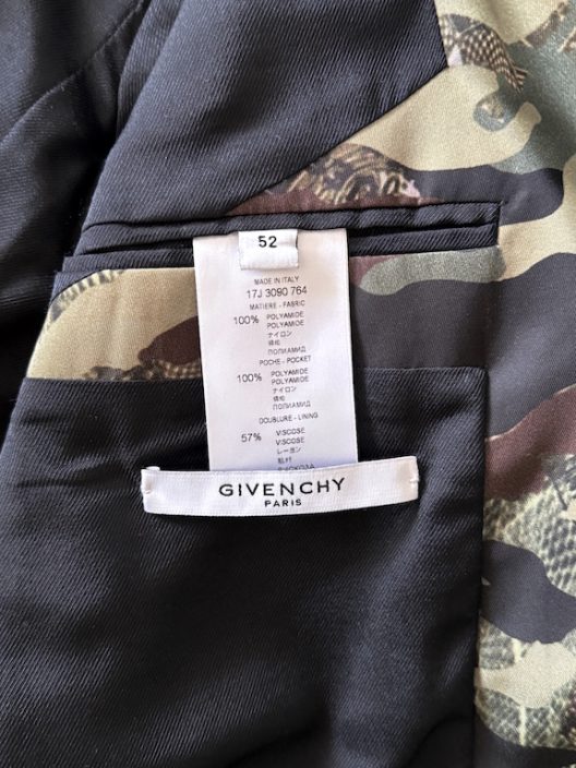 Givenchy Paris by Riccardo Tisci Cambo print jacket