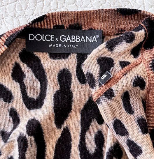 Dolce & Gabbana animal print silk long cardigan