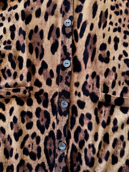 Dolce & Gabbana animal print silk long cardigan