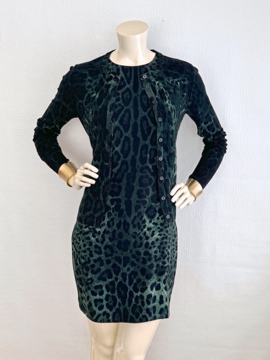 Dolce & Gabbana Animal Print Set (Dress & Cardigan)