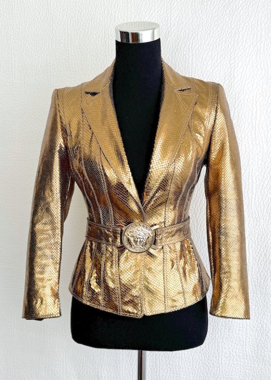 VTG Versace Gold Python Jacket