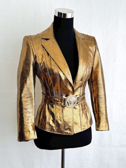 VTG Versace Gold Python Jacket