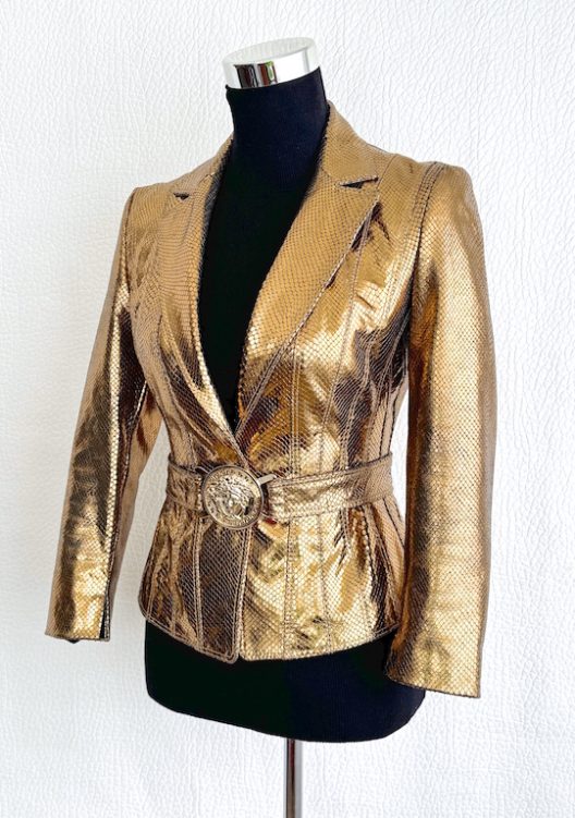 VTG Versace Gold Python Jacket