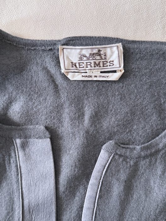 RARE Hermès Gray Wool Jersey