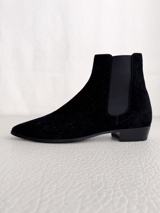 Celine Carmargue Black Suede Boots