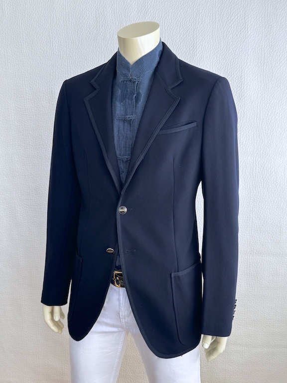 Armani Collezioni Unstructured Slim Knit Jacket-Blazer