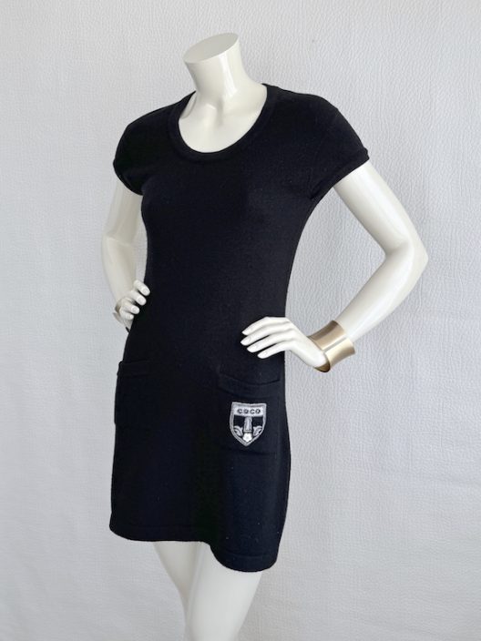 Chanel Black Cashmere Knit Dress