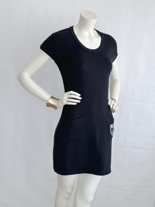 Chanel Black Cashmere Knit Dress