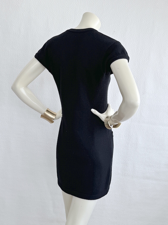 Chanel Black Cashmere Knit Dress