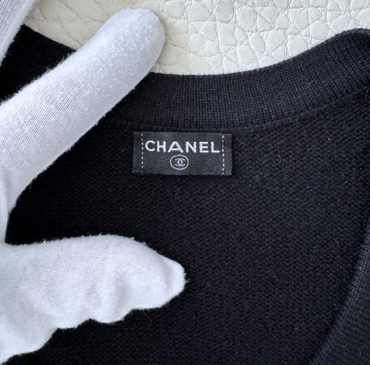 Chanel Black Cashmere Knit Dress