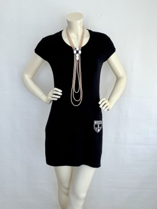 Chanel Black Cashmere Knit Dress