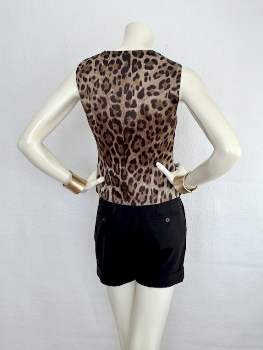 Dolce & Gabbana Animal Print Wool Vest