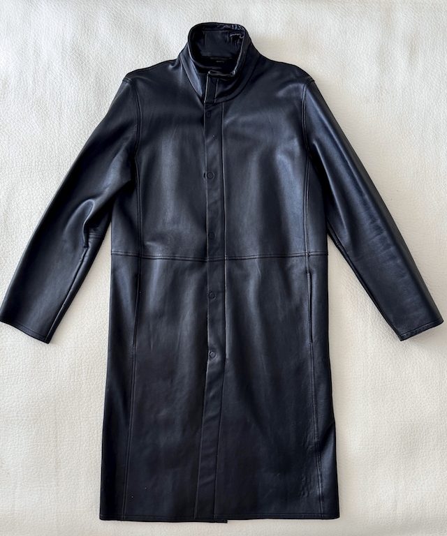 VTG RARE Giorgio Armani Leather Coat