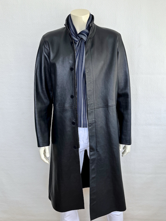 VTG RARE Giorgio Armani Leather Coat