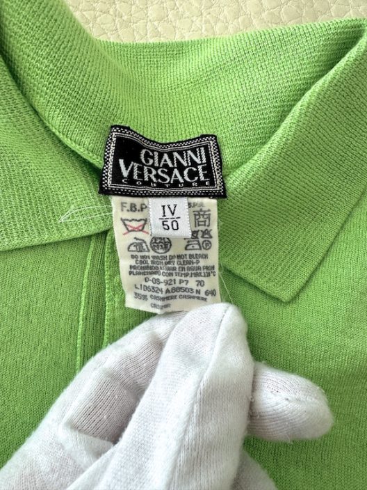 VTG Gianni Versace Silk-Cashmere Polo Shirt