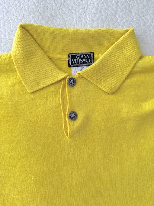 VTG Gianni Versace Silk-Cashmere Polo Shirt