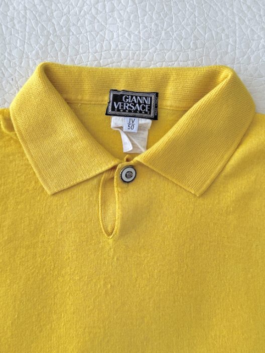 VTG Gianni Versace Silk-Cashmere Polo Shirt