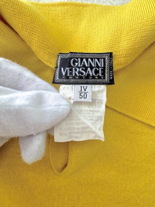 VTG Gianni Versace Silk-Cashmere Polo Shirt